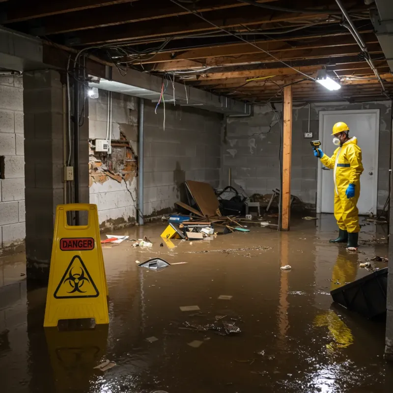 Flooded Basement Electrical Hazard in Grants Pass, OR Property